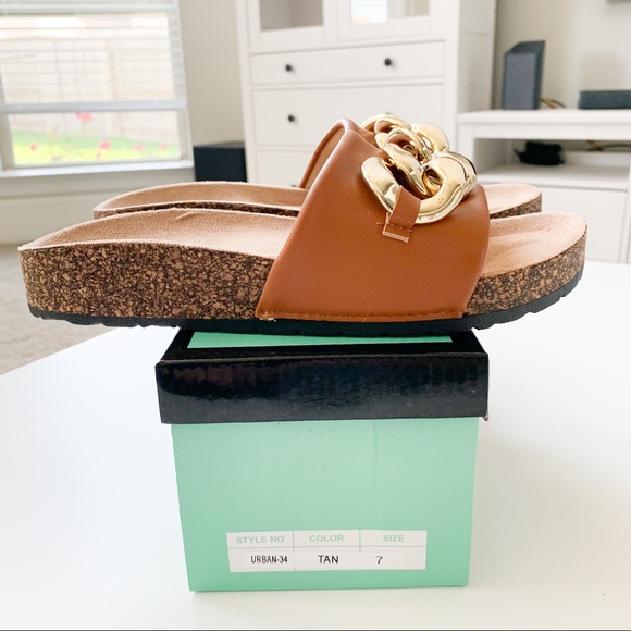 J.Mark Tan Sandals with Chain Urban-34 - Picture 8 of 8